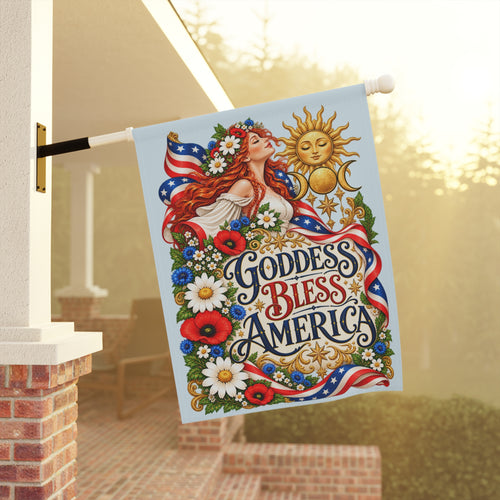 Goddess Bless America Garden Flag | Porch Flag