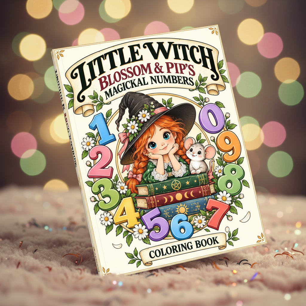 LITTLE WITCH: Blossom & Pip's Magickal Numbers - Coloring Book