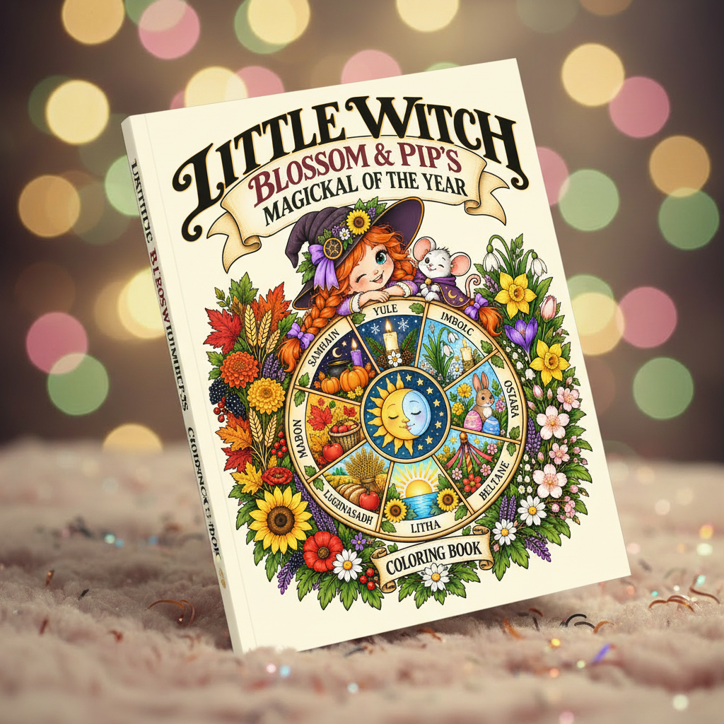 LITTLE WITCH: Blossom & Pip's Magickal Wheel of the Year - Coloring Book